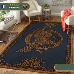 Tapis Royal Asgar | Bleu et Or Viking-Legends.com