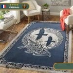 Tapis Nordique Corbeau D'Odin | Bleu et Gris Viking-Legends.com