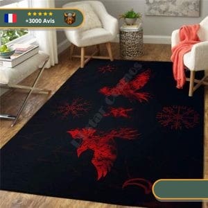 Tapis Mythologie Viking | Noir et Rouge Viking-Legends.com