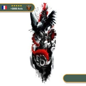 Tatouage Temporaire Viking<br> Aigle de Sang
