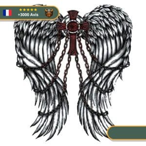 Tatouage Temporaire Viking<br> Ailes de Valkyrie Enchaînées