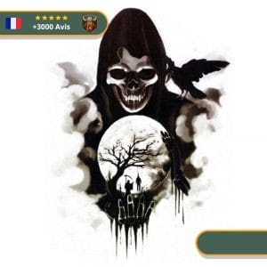 Tatouage Temporaire Viking<br> Ange de la Mort Menaçant