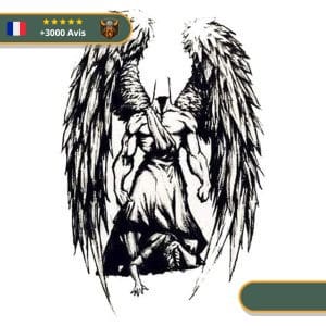 Tatouage Temporaire Viking<br> Ange de la Mort Sans Visage