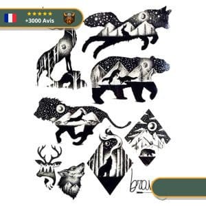 Tatouage Temporaire Viking<br> Animaux Scandinaves