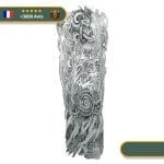 Tatouage Temporaire Viking<br> Bélier Brûlant à Muspellheim