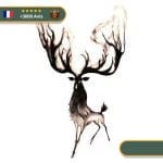 Tatouage Temporaire Viking<br> Cerf Scandinave Maudit