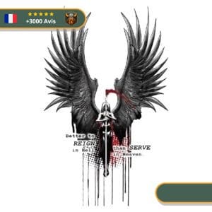 Tatouage Temporaire Viking<br> Citation de l'Ange de la Mort