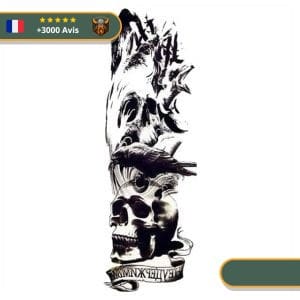 Tatouage Temporaire Viking<br> Corbeaux Annonciateurs de Mort