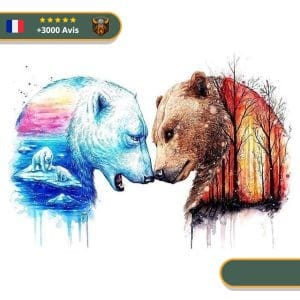 Tatouage Temporaire Viking<br> Couple d'Ours