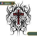 Tatouage Temporaire Viking<br> Croix Profane (Tribal)