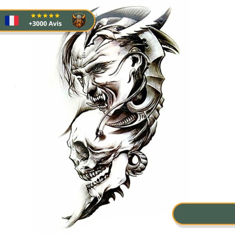 Tatouage Temporaire Viking<br> Démon Provenant de Hel