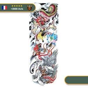 Tatouage Temporaire Viking<br> Dragon Fáfnir Répand le Chaos