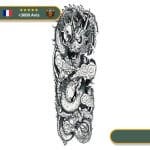 Tatouage Temporaire Viking<br> Dragon Scandinave Fáfnir