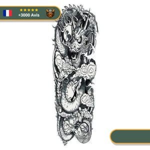 Tatouage Temporaire Viking<br> Dragon Scandinave Fáfnir
