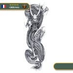Tatouage Temporaire Viking<br> Dragon Scandinave Fáfnir en Fureur