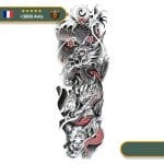 Tatouage Temporaire Viking<br> Dragons Sans Pitié Fáfnir et Nidhogg