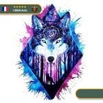 Tatouage Temporaire Viking<br> Esprit du Loup Scandinave Fenrir