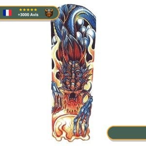 Tatouage Temporaire Viking<br> Fáfnir Crache des Flammes