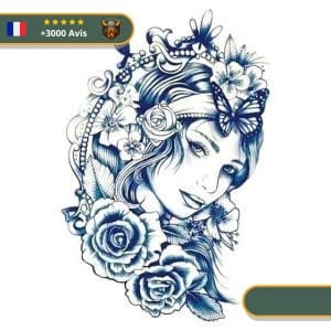Tatouage Temporaire Viking<br> Freya Déesse Nordique de la Fertilité