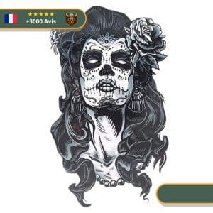 Tatouage Temporaire Viking<br> Hela Déesse Nordique de la Mort