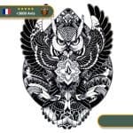 Tatouage Temporaire Viking<br> Hibou Scandinave en Fureur