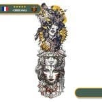 Tatouage Temporaire Viking<br> Les Déesses Nordiques Frigg et Freya