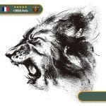 Tatouage Temporaire Viking<br> Loup Scandinave Fenrir Intimidant