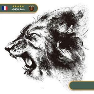 Tatouage Temporaire Viking<br> Loup Scandinave Fenrir Intimidant