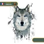 Tatouage Temporaire Viking<br> Loup Scandinave aux Yeux Bleus
