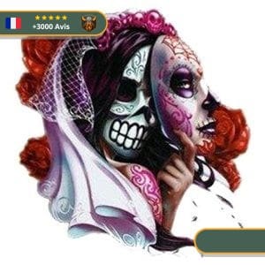 Tatouage Temporaire Viking<br> Masque d'Hela