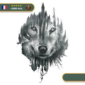 Tatouage Temporaire Viking<br> Repos du Loup Scandinave Fenrir