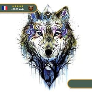 Tatouage Temporaire Viking<br> Sagesse du Loup Fenrir