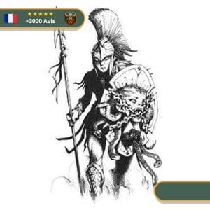 Tatouage Temporaire Viking<br> Skjaldmö Guerrière au Bouclier