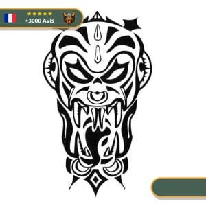 Tatouage Temporaire Viking<br> Tête du Géant du Feu Surt