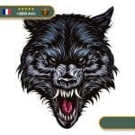 Tatouage Temporaire Viking<br> Tête du Loup Fenrir en Colère