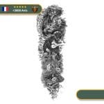 Tatouage Temporaire Viking<br> Valkyrie Combattant Nidhogg