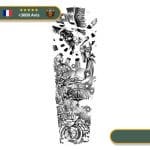 Tatouage Temporaire Viking<br> Valkyrie Volant Parmi les Étoiles