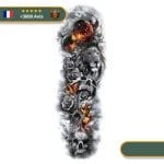 Tatouage Temporaire Viking<br> Ragnarok et les Mondes en Flammes