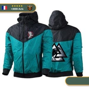 Veste Viking Valknut turquoise