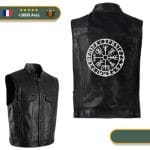 Veste Viking en cuir Vegvisir