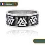 Anneau Symbole Valknut | Argent Viking-Legends.com