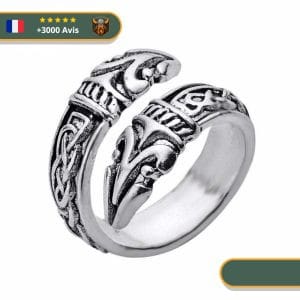 Anneau Viking Hugin et Munin