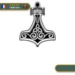 Stickers Mjollnir | Noir et Blanc Viking-Legends.com