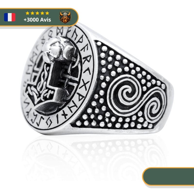 Bague Mjöllnir Authentique | Argent – Image 3