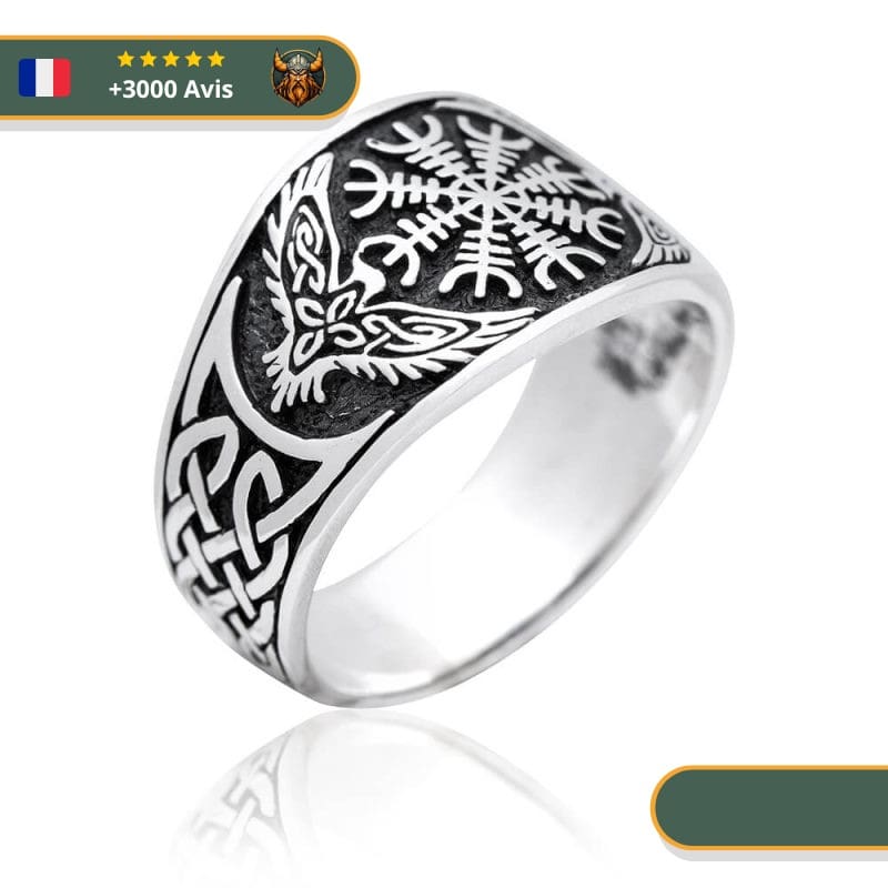 Bague Hugin & Munin | Couleur Argent – Image 4