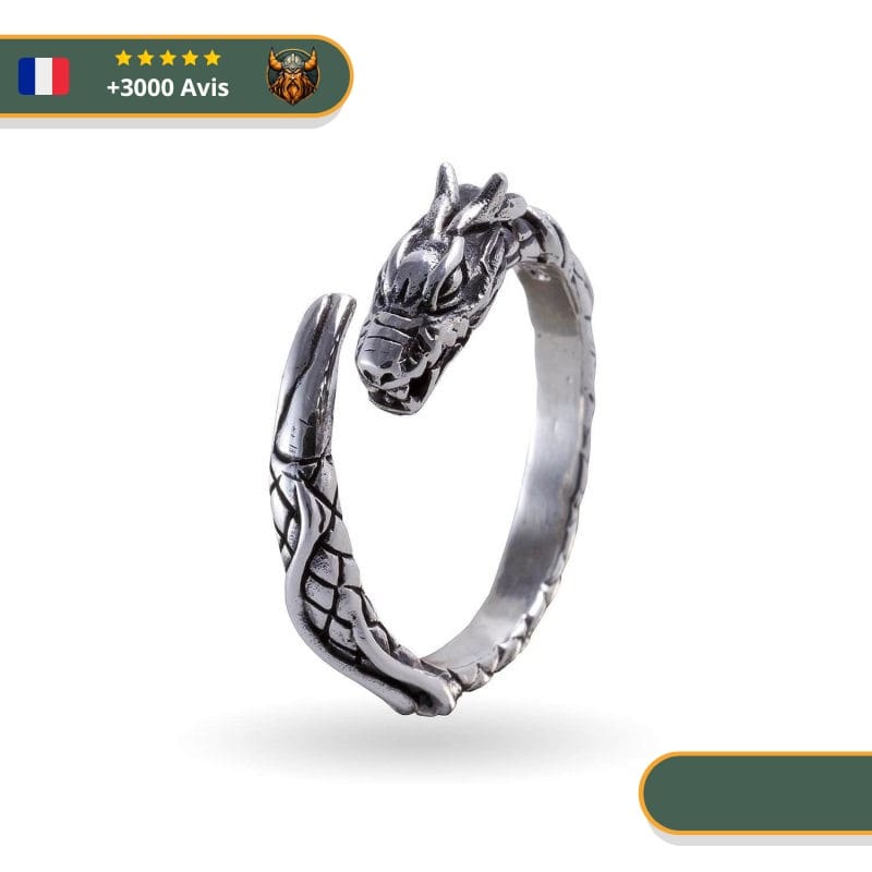 Bague Serpent Jormungand | Argent – Image 3