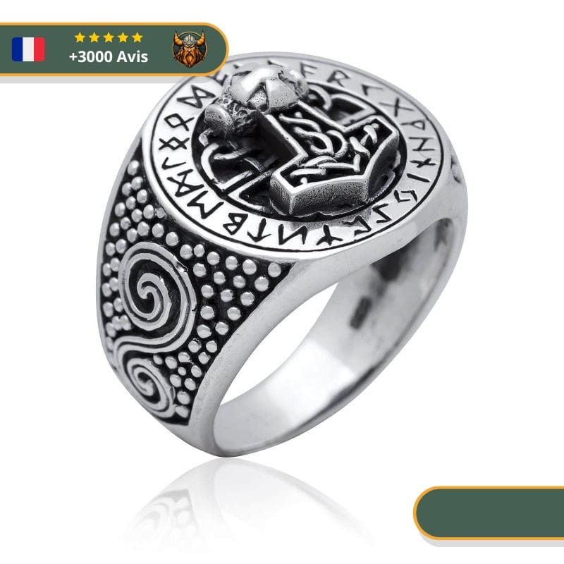 Bague Mjöllnir Authentique | Argent – Image 2