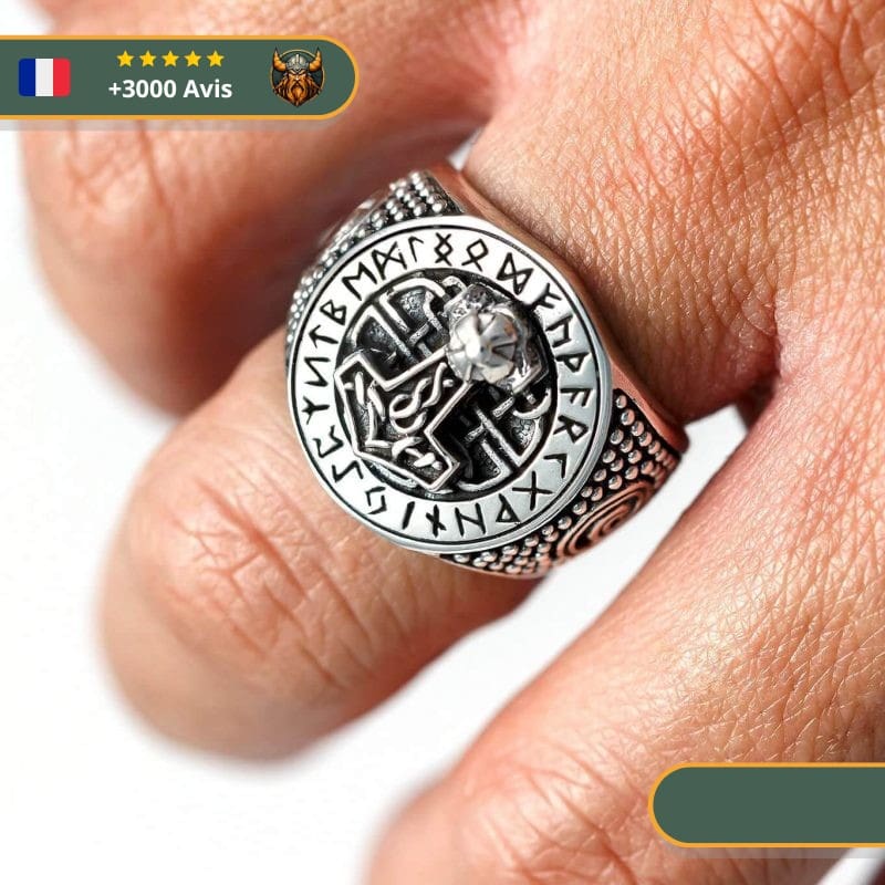 Bague Mjöllnir Authentique | Argent – Image 4