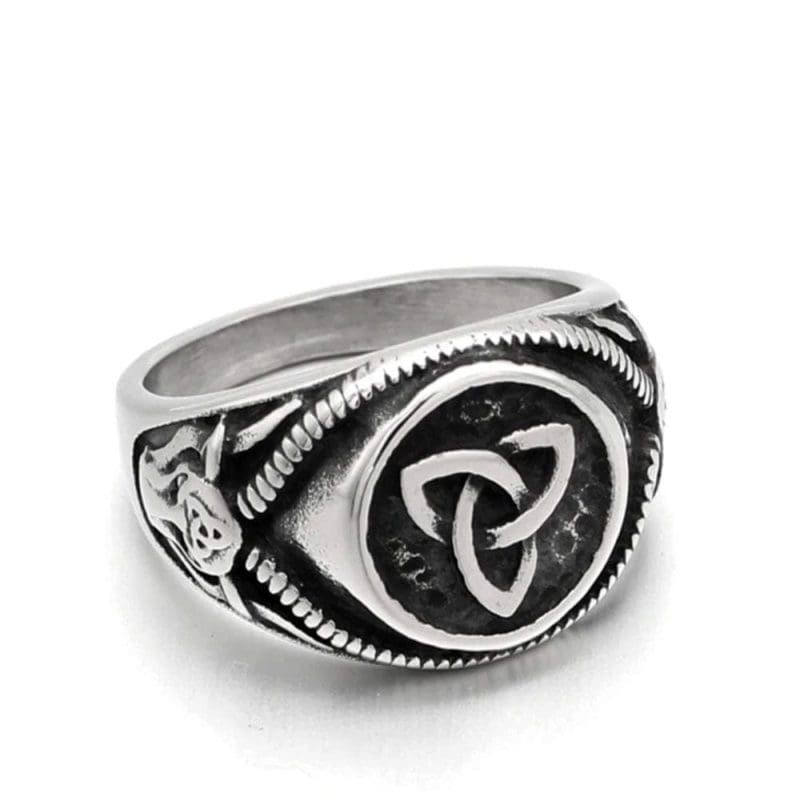 Bague Viking Triquetra Captivant – Image 3