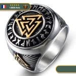 Bague Viking Valknut Argent